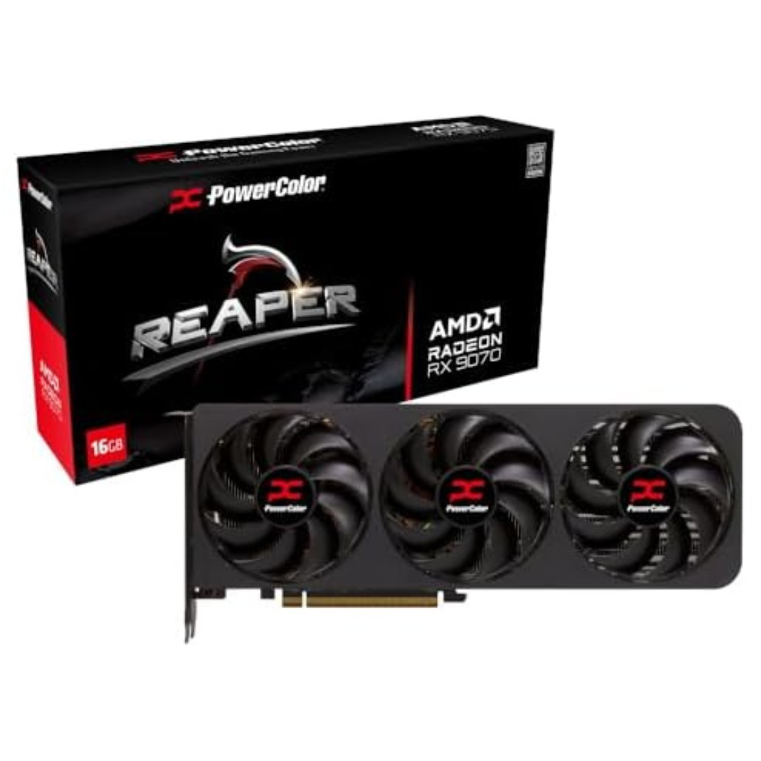 16GB PowerColor Reaper Radeon RX 9070 256-Bit GDDR6 Graphics Card