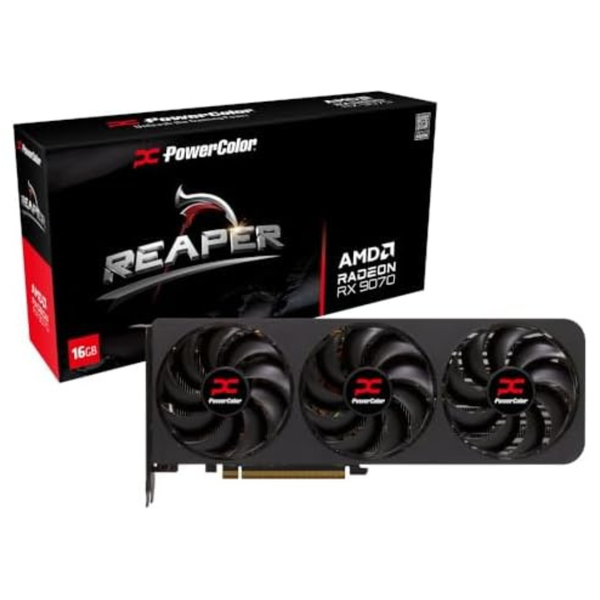 16GB PowerColor Reaper Radeon RX 9070 256-Bit GDDR6 Graphics Card