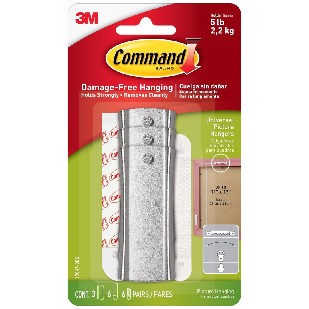 Command Large Universal Frame 3 Picture Hangers