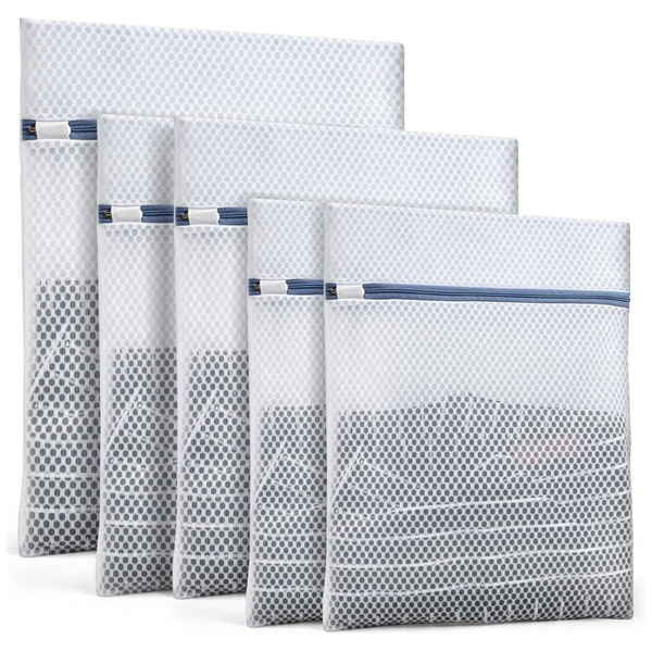 5-Pack KWULP Heavy-Duty Honeycomb Mesh Laundry Bags
