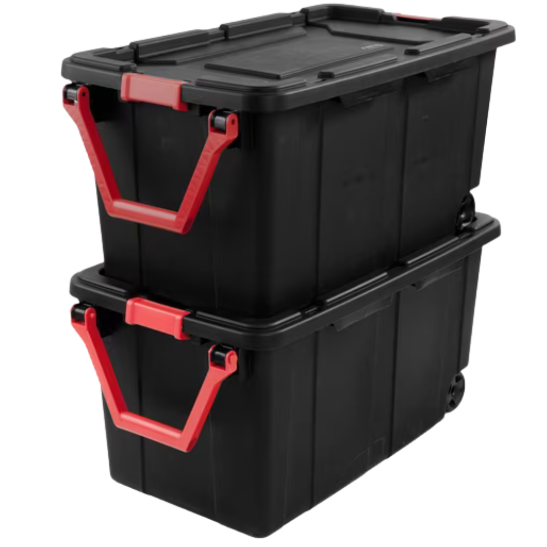 2-Pack 40-Gallon Sterilite Wheeled Industrial Totes (4 Colors)