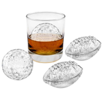 4-Count Golf Ball & Football-Shaped Sports Ice Mold Bundle Set