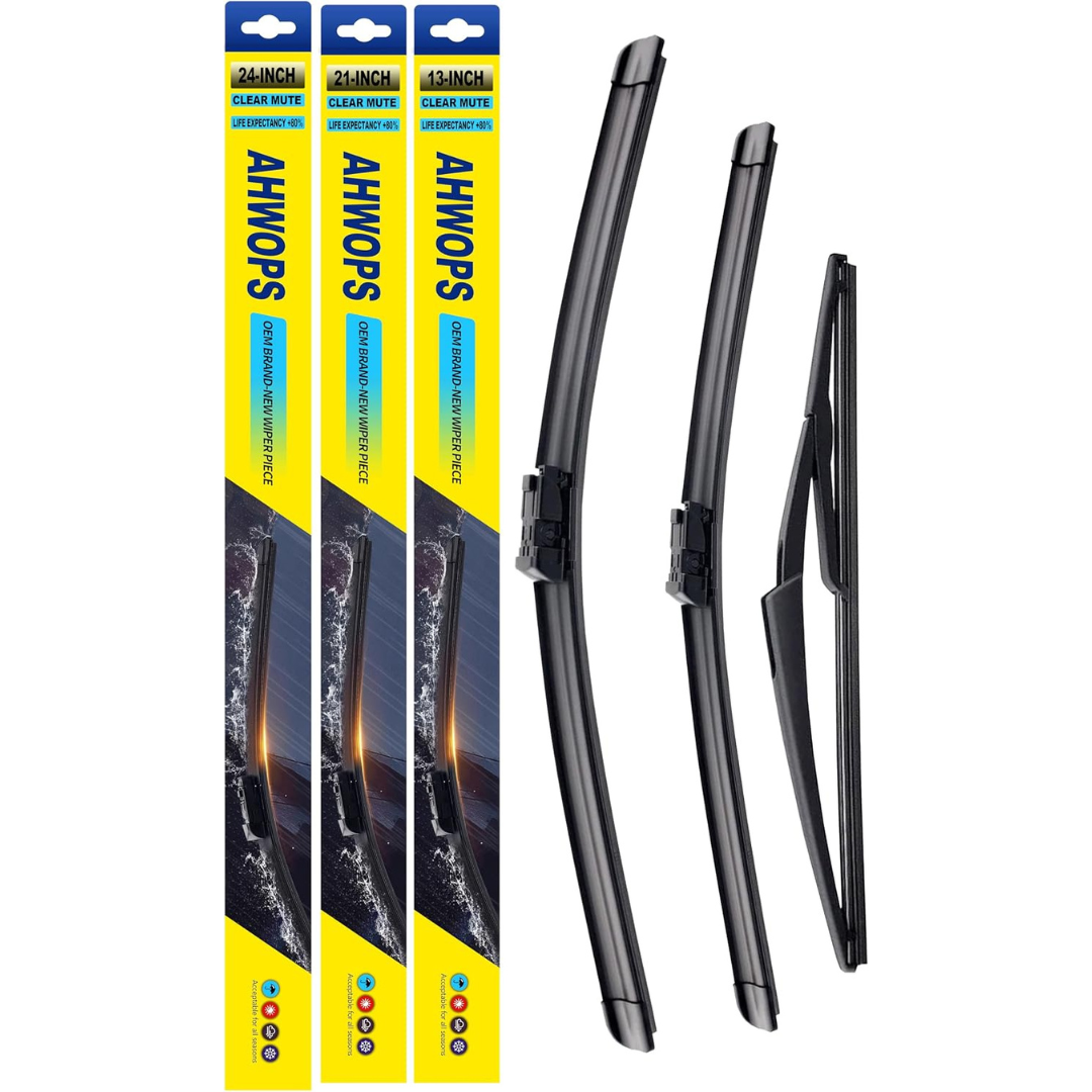 3-Pack Front And Rear Wiper Blades