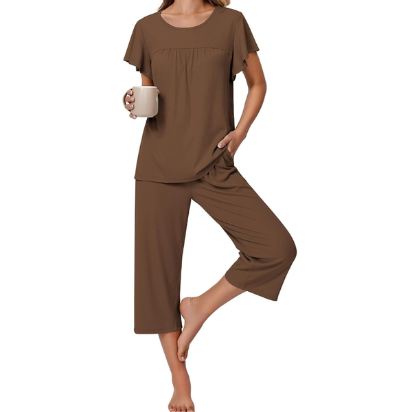 Women's Short Sleeve Pullover Lounge Set (Various)