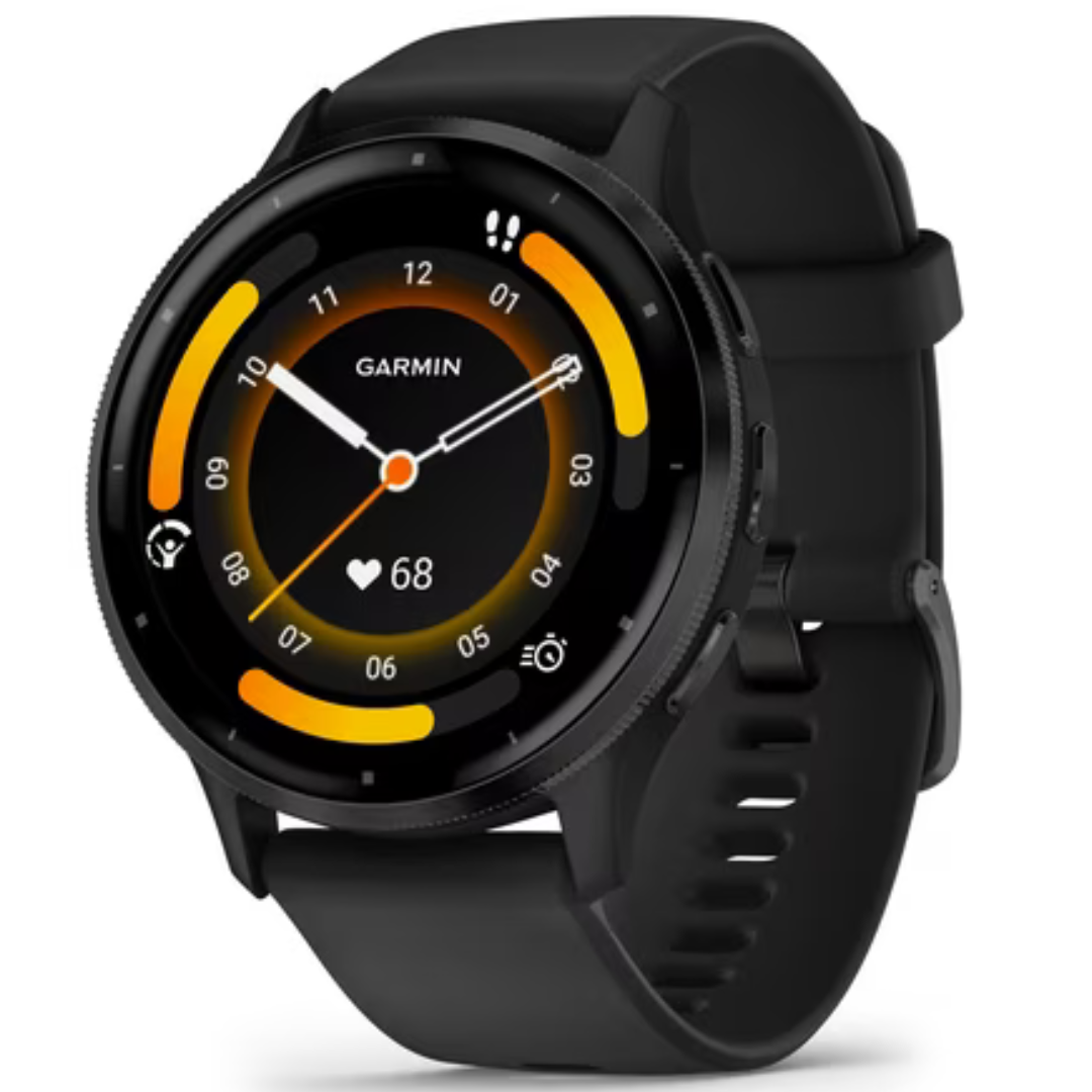 Garmin Venu 3 Slate Stainless Steel Bezel Smartwatch (Black)