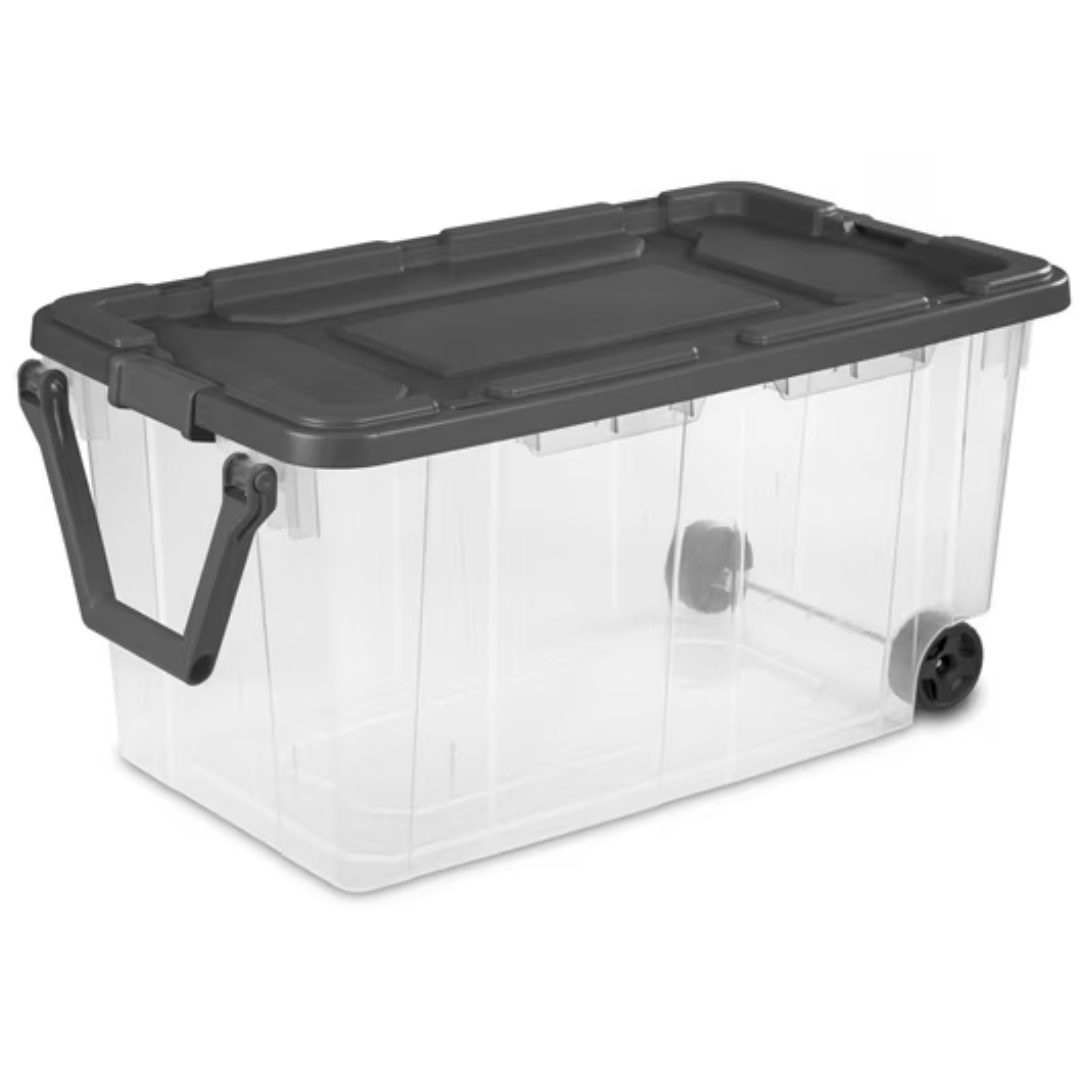 160QT Sterilite Extra-Large Wheeled Storage Bin with Lid & Handle