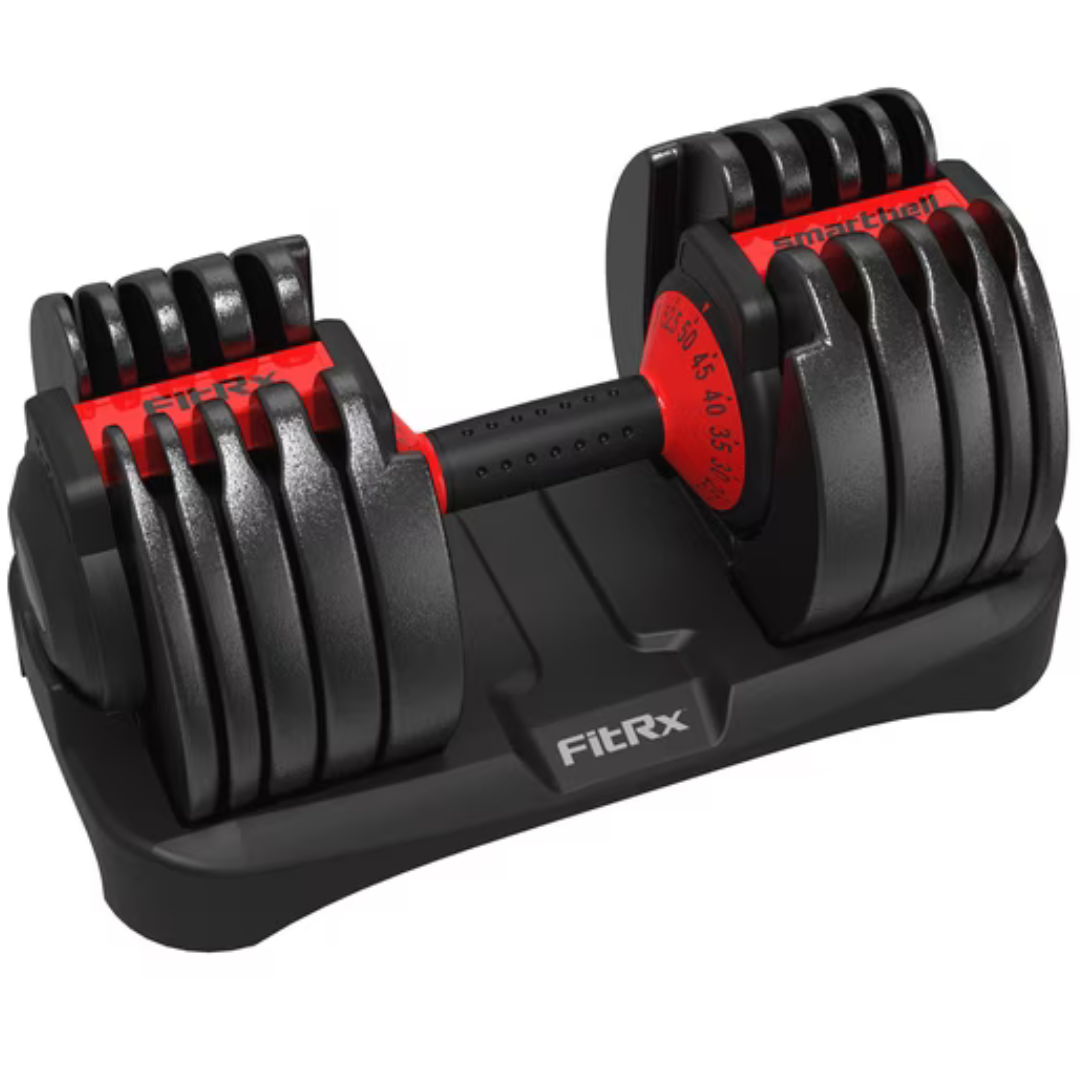 FitRx Smartbell Quick Select Adjustable Dumbbell (5-52lbs)