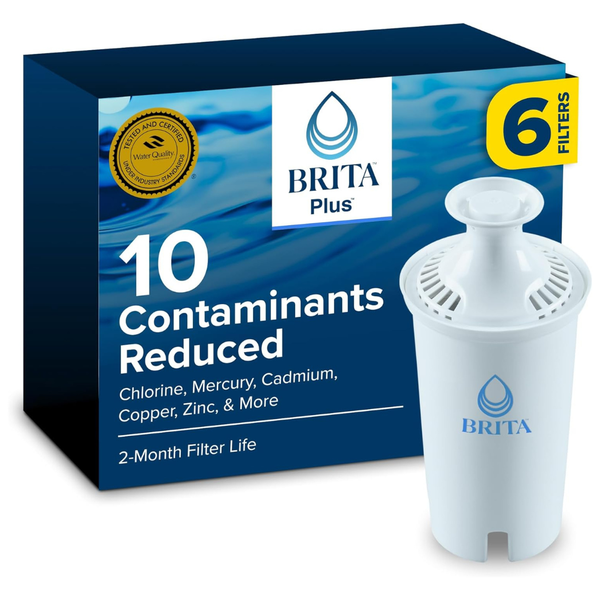 6-Count Brita Plus BPA-Free High-Density Replacement Water Filters