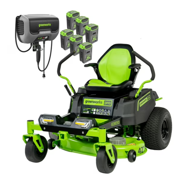Greenworks 60V 42" Cordless Crossover-Z Zero Turn Lawn Mower W/ 6 X 8Ah Batteries