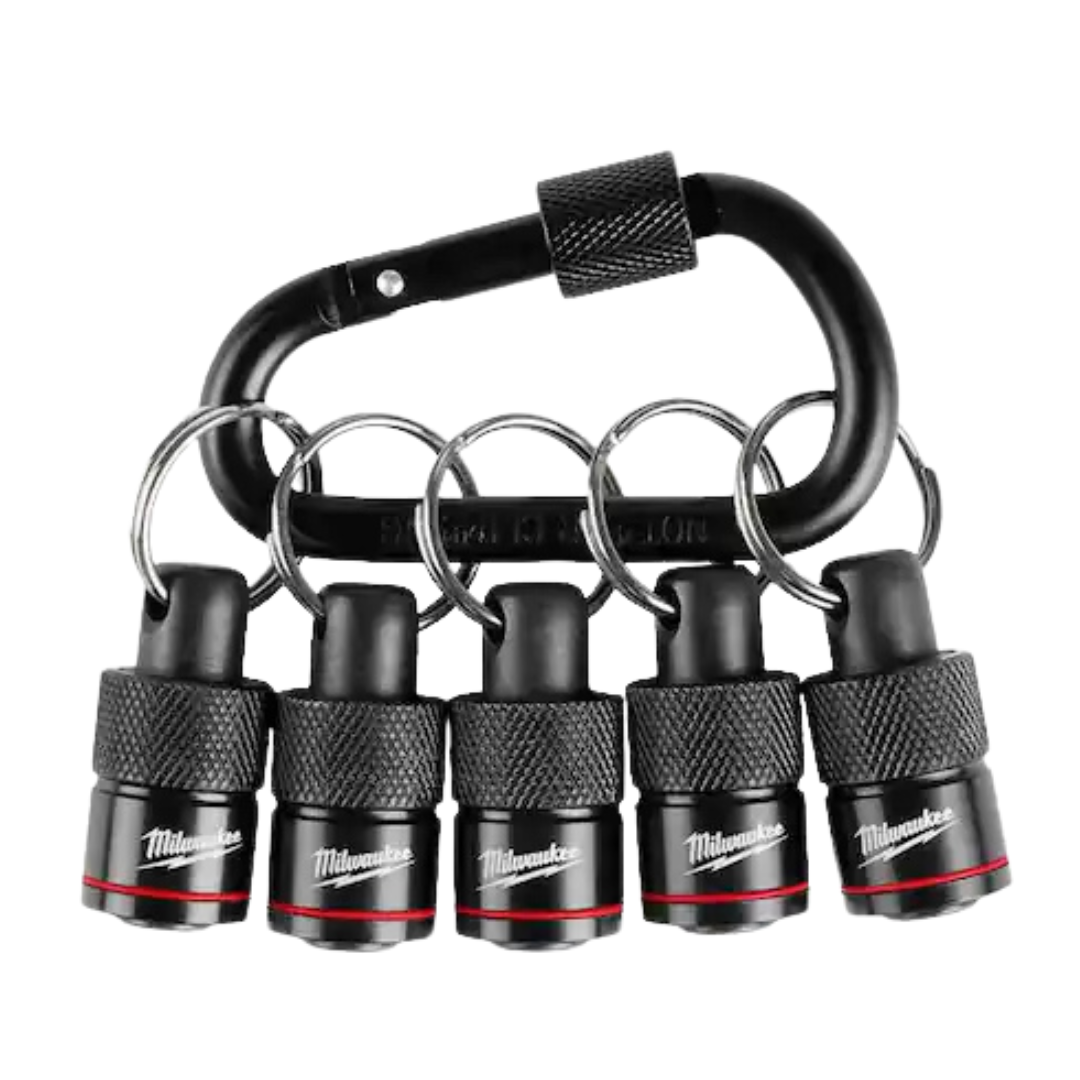 5-Piece Hex Bit Holder With Carabiner