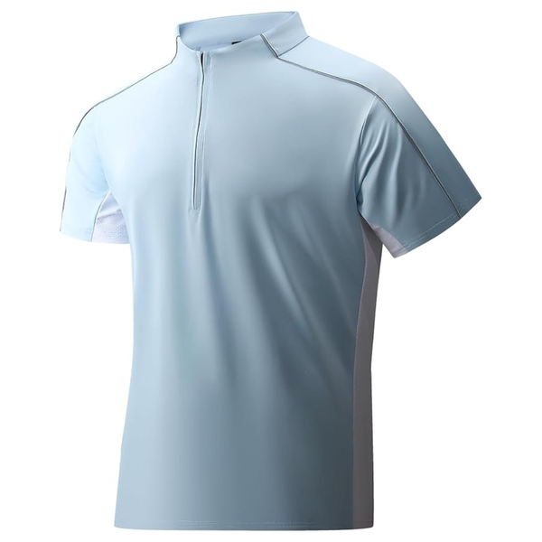 Alex Vando Men's Athletic Zip Up Quick Dry Golf Polo Shirt (2 Colors)