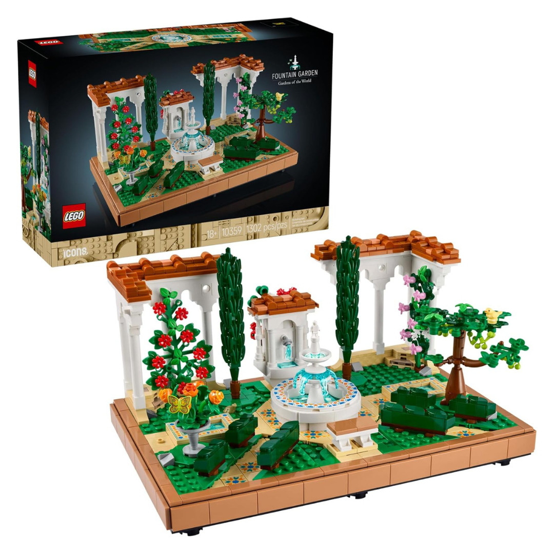 1302-Piece LEGO Icons: Gardens Of The World - Fountain Garden (10359, 2025)