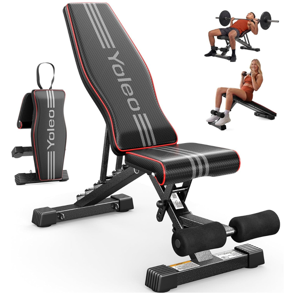 Yoleo Adjustable Foldable Weight Bench For Full Body Workout