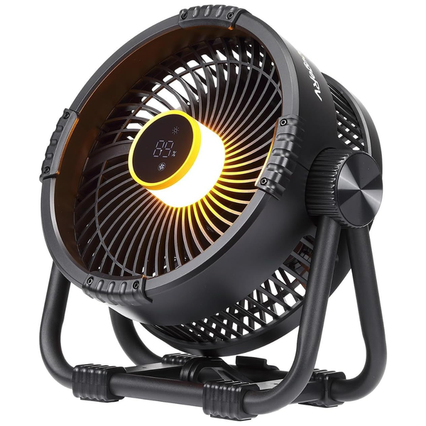 BougeRV 20000mAh 4-Speeds Rechargeable Camping Fan W/ Light