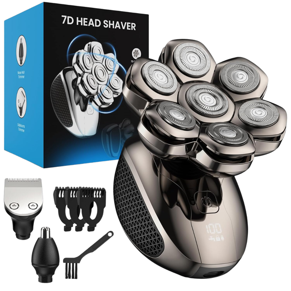 Feysfew 7D Floating Electric Head Shaver For Bald Men