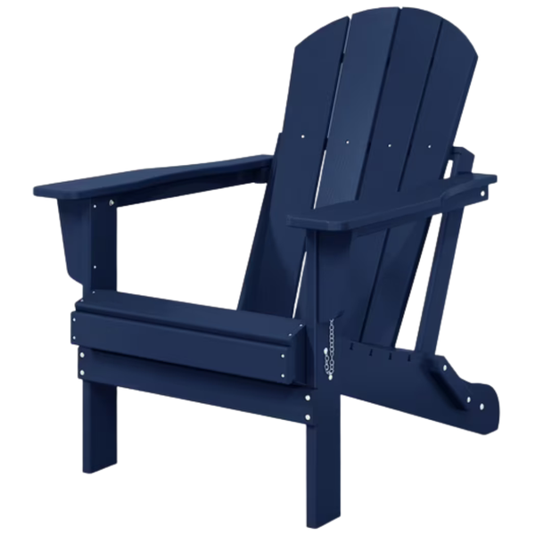 Malibu Outdoor Folding HDPE Adirondack Patio Deck Chair (Various Colors)