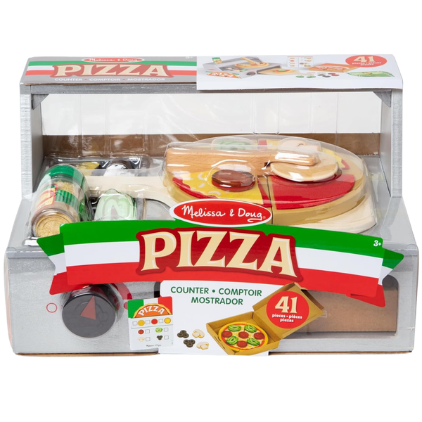 41-Piece Melissa & Doug Top & Bake Wooden Pizza Counter Play Set