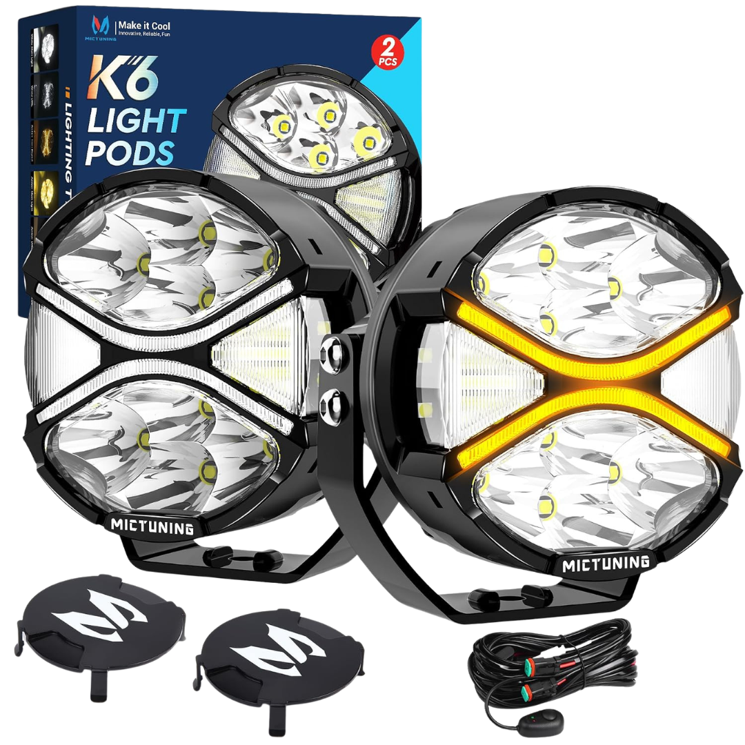 Mictuning K6 4'' 160W Off-Road Round LED Light Pods (Pair)