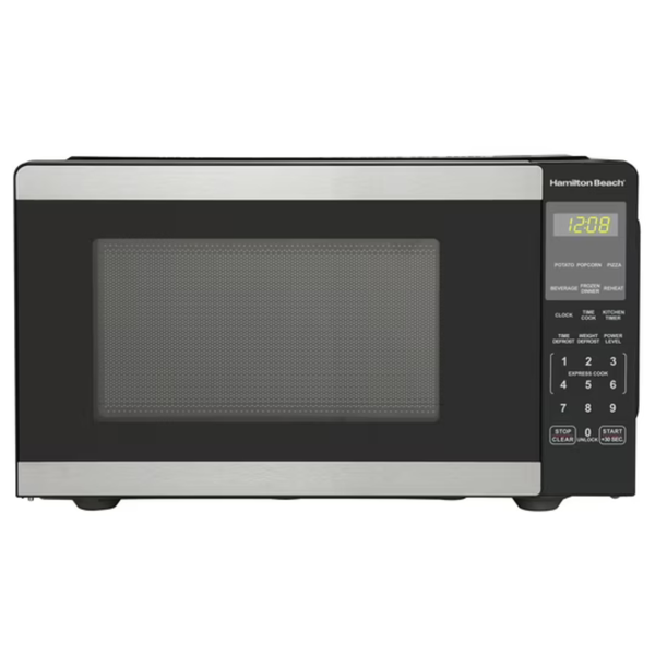 900W Hamilton Beach 0.9 Cu Ft Countertop Microwave Oven (Stainless Steel)
