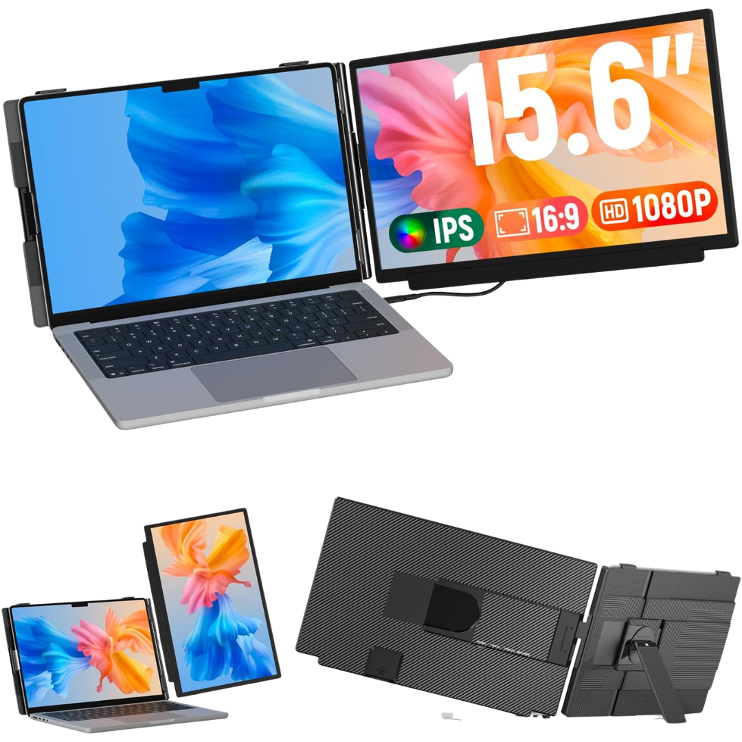 Flytocca 15.6" 1080P FHD IPS Portable Laptop Screen Extender