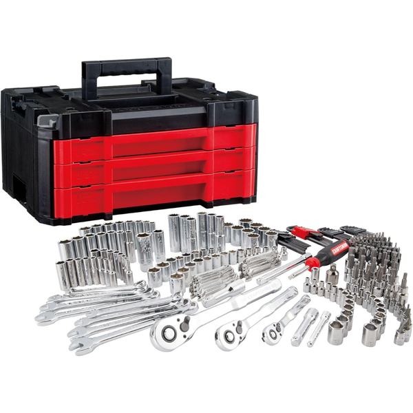 262-Piece Craftsman Mechanics Tool Set With 3-Drawer Hard Case