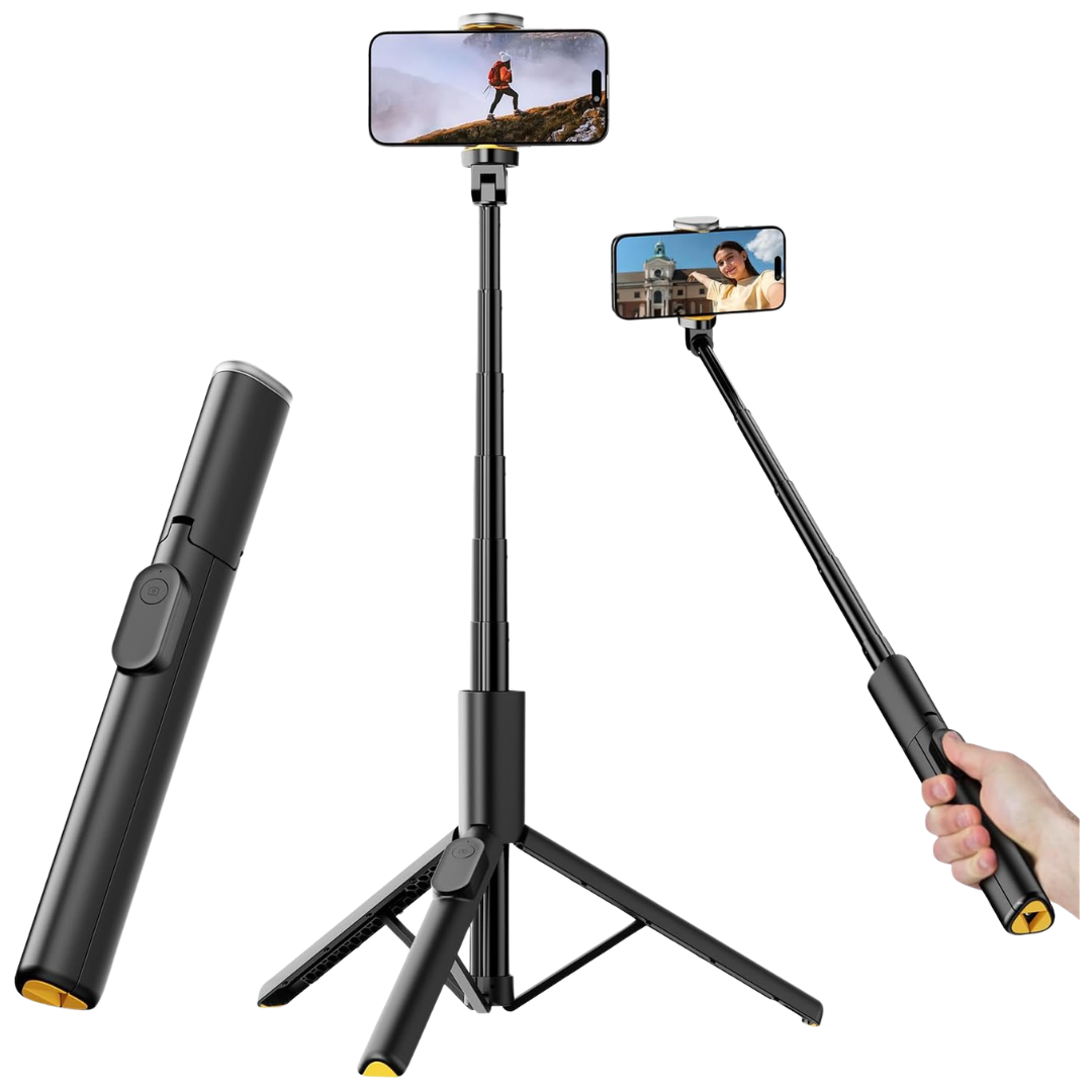 60'' Extendable All-in-One Selfie Stick Tripod W/ Wireless Remote