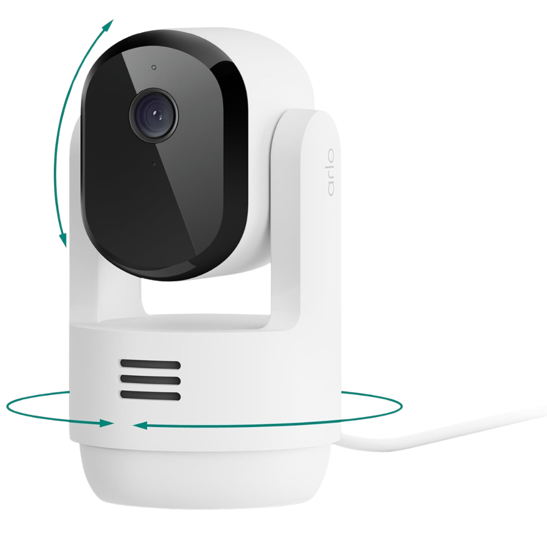 Arlo Essential Indoor Pan Tilt 2K Security Camera (2025 Release)