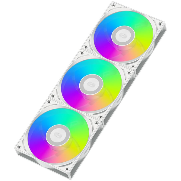 3-Pack PCCOOLER 120mm PWM ARGB Computer Case Fans Kit (White)