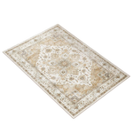 2ft X 3ft AMADA HOMEFURNISHING Washable Area Rug With Non-Slip Backing (Beige)