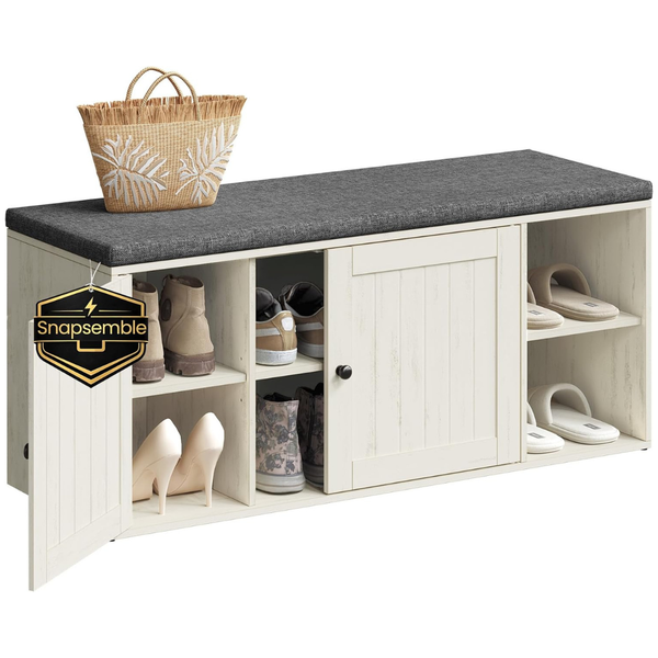 Songmics Home Shoe Storage Bench With Door & Adjustable Shelf (300 Lb)
