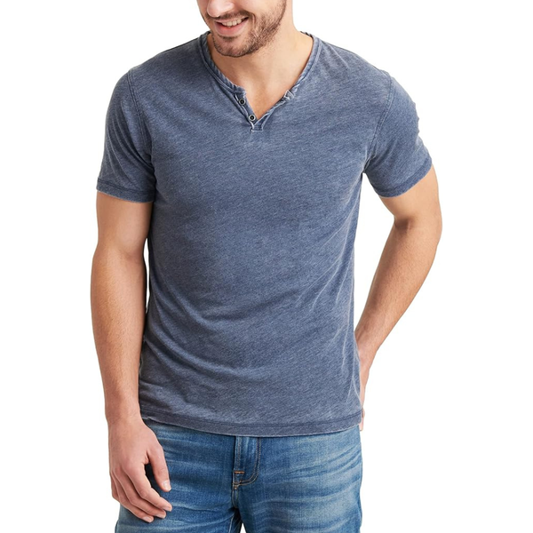 Lucky Brand Men's Burnout Button Notch Shirt