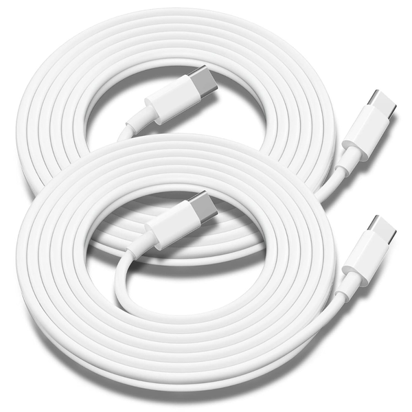2-Pack USB-C To USB-C 100W Fast Charging Cables (10Ft)