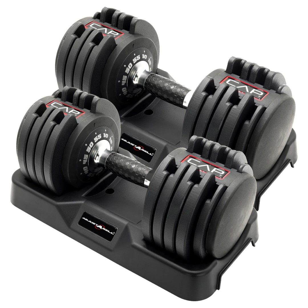 55 Lb-Pair CAP Barbell Adjustable Dumbbells