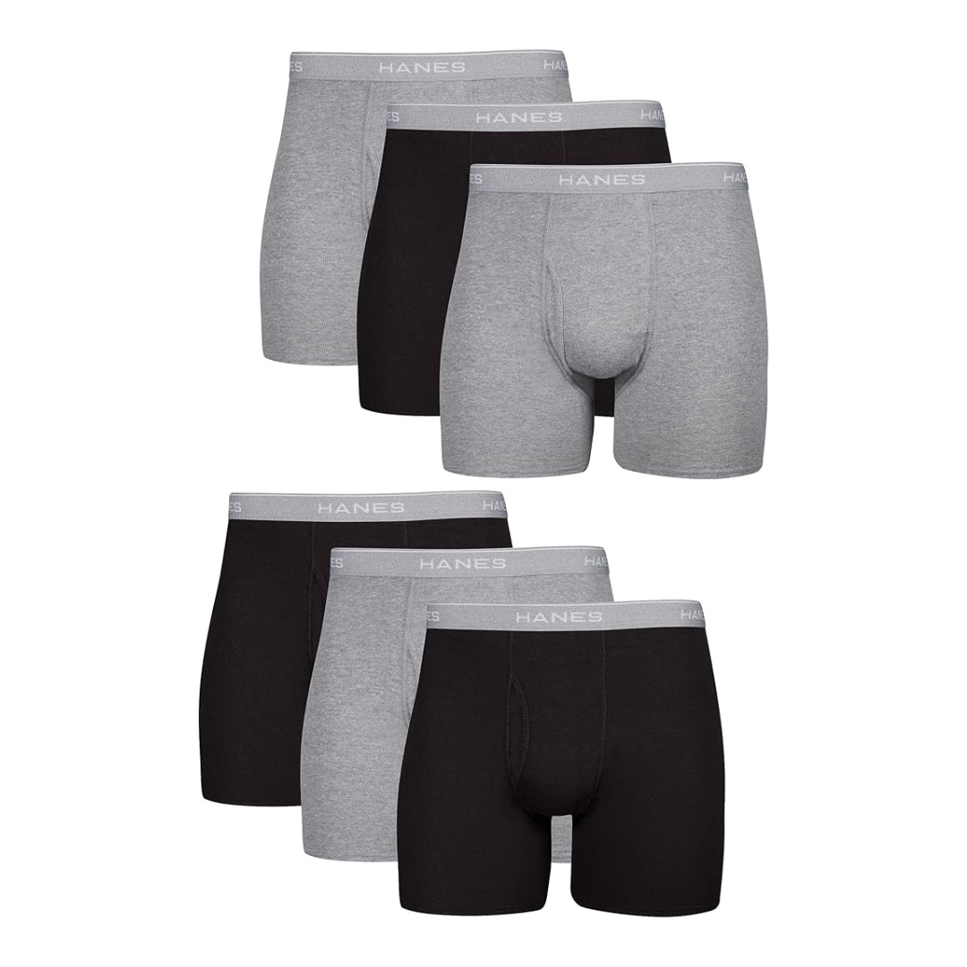 6-Pack Hanes Men's Soft Breathable Cotton Multipack Brief Underwear