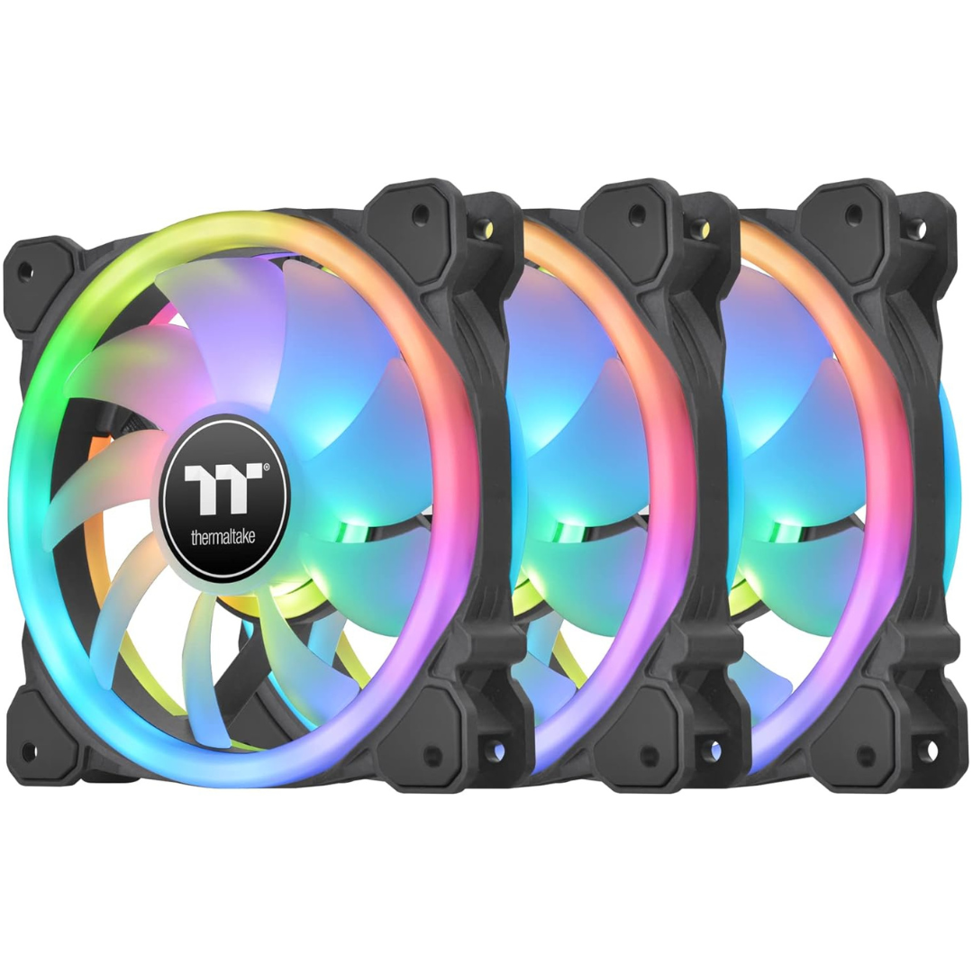 3-Pack Thermaltake TT Premium Edition SWAFAN 12 RGB Radiator Fan