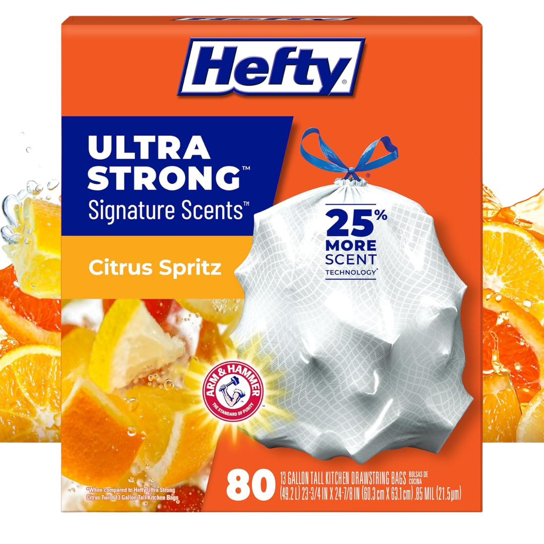 80-Count 13-Gallon Hefty Ultra Strong Signature Scents Trash Bags (various Scents)