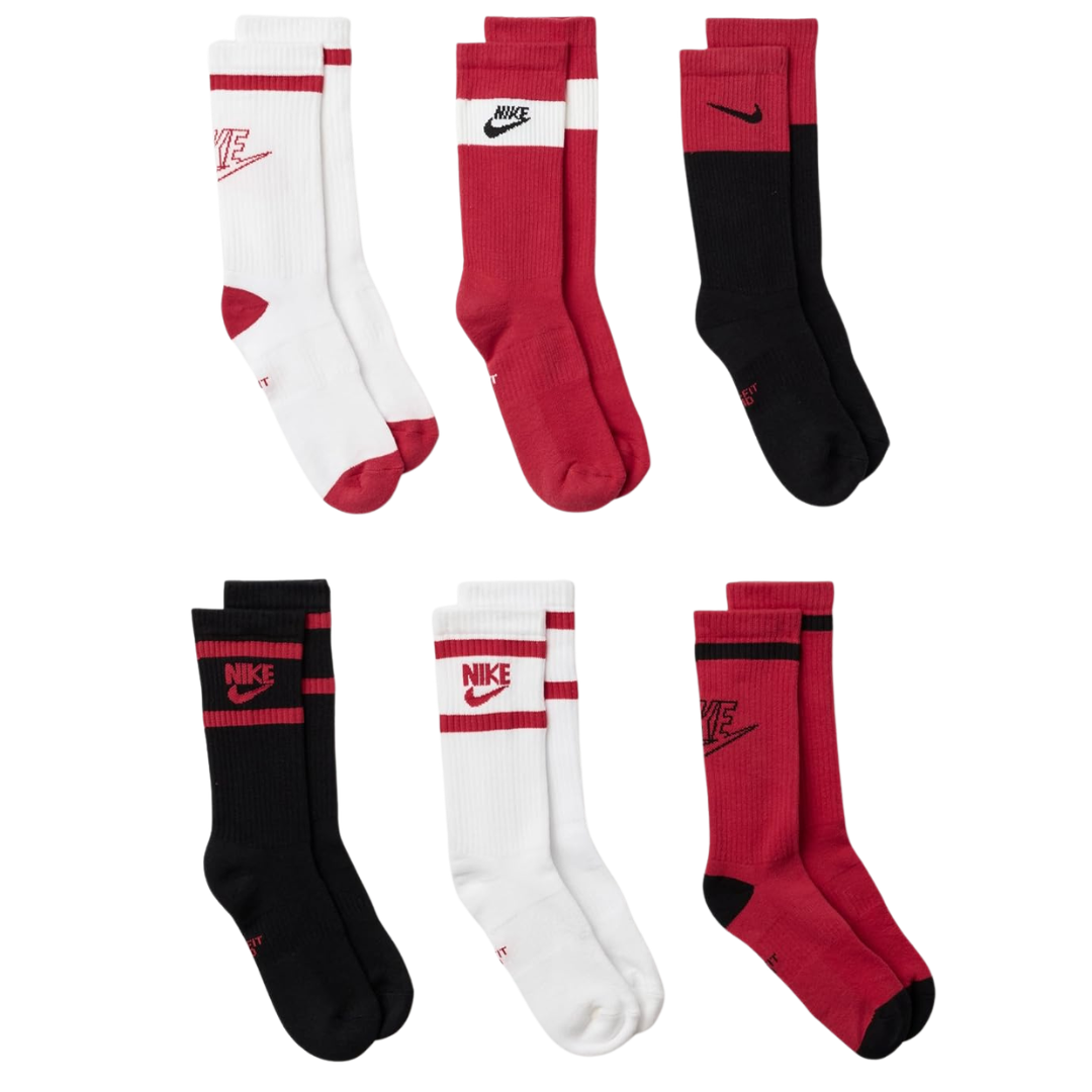 6-Pack Unisex Nike Everyday Cushioned Crew Socks