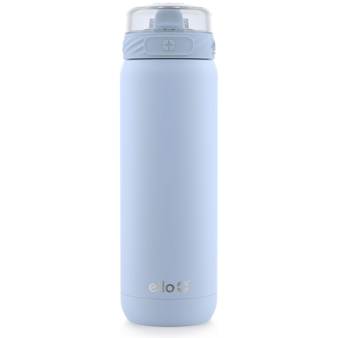32oz Ello Cooper Insulated Water Bottle W/ Straw & Carry Handle (Halogen Blue)
