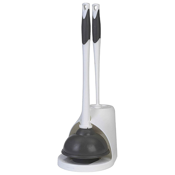 Clorox Toilet Bowl Brush & Plunger Combo Set