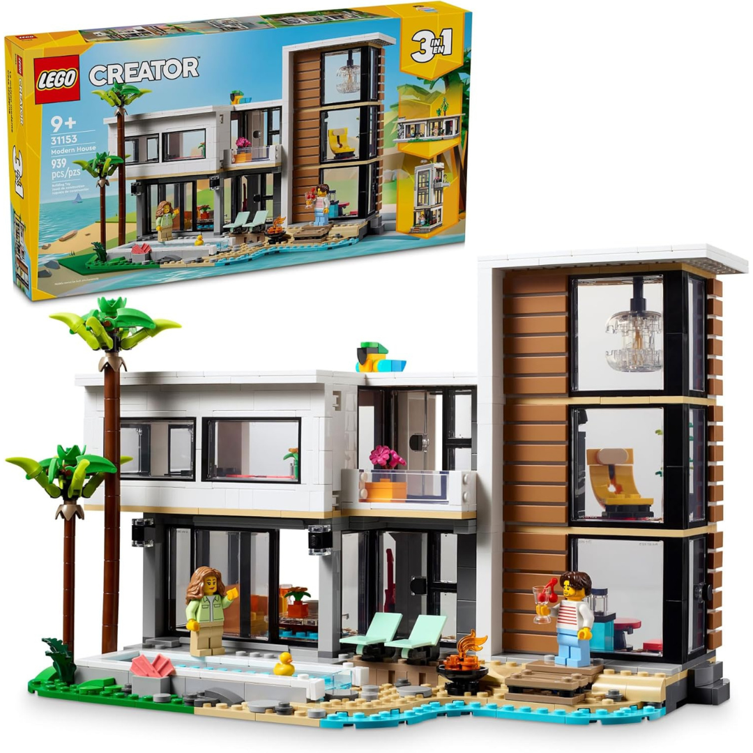 939-Piece LEGO Creator 3-in-1 Modern Toy House Building Set (31153)