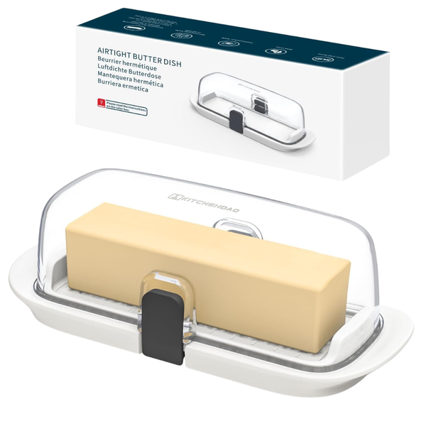 KITCHENDAO One-handed Airtight Butter Dish With Lid (3 Color Options)