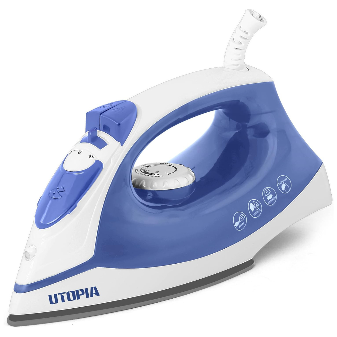 Utopia Home 1200 Watt Lightweight Steam Iron W/ Nonstick Soleplate