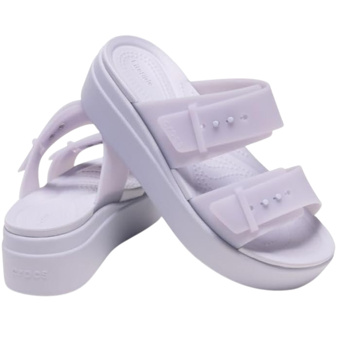 Crocs Women's Brooklyn Buckle Low Wedge Sandals