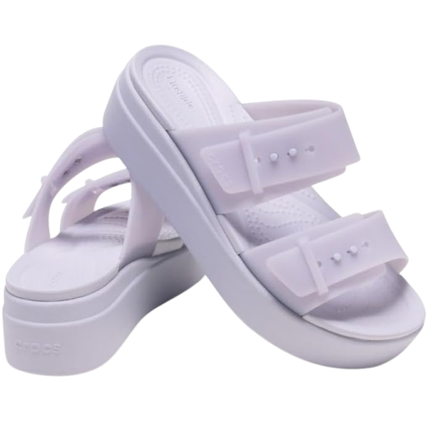Crocs Women's Brooklyn Buckle Low Wedge Sandals