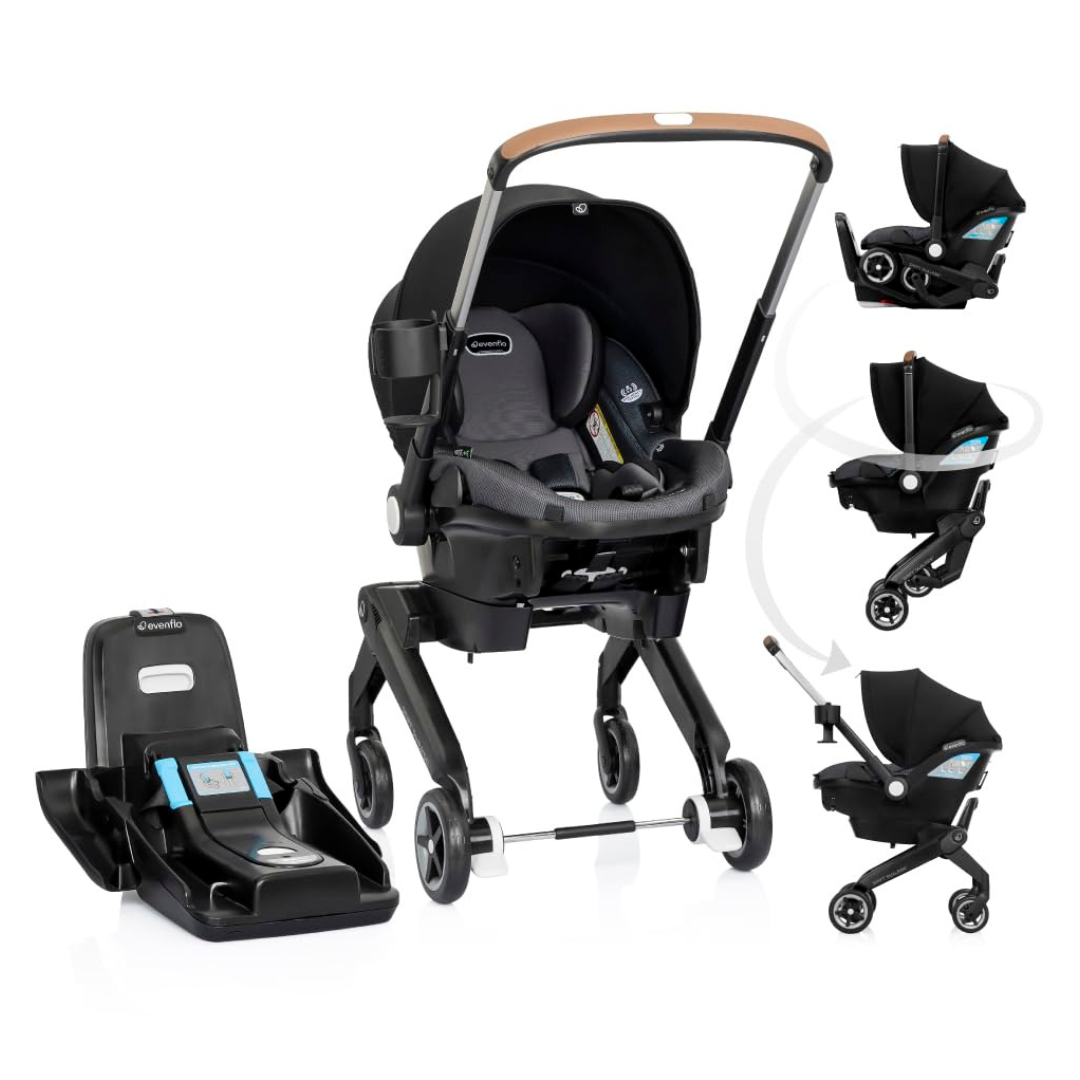 Evenflo Shyft DualRide Infant Car Seat Stroller Combo With Carryall Storage