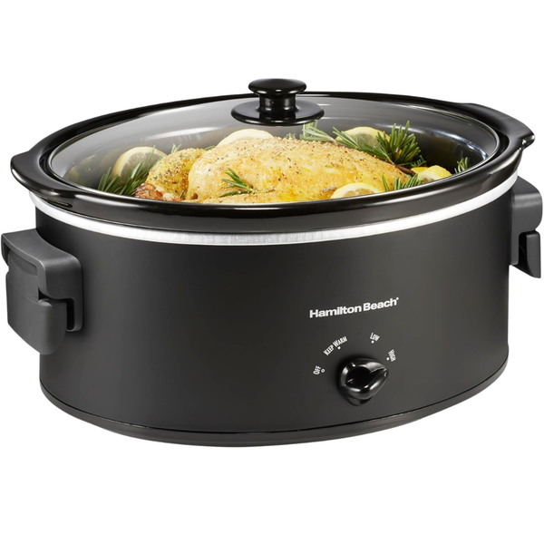 Hamilton Beach 6-Quart Slow Cooker W/ Folding Handles