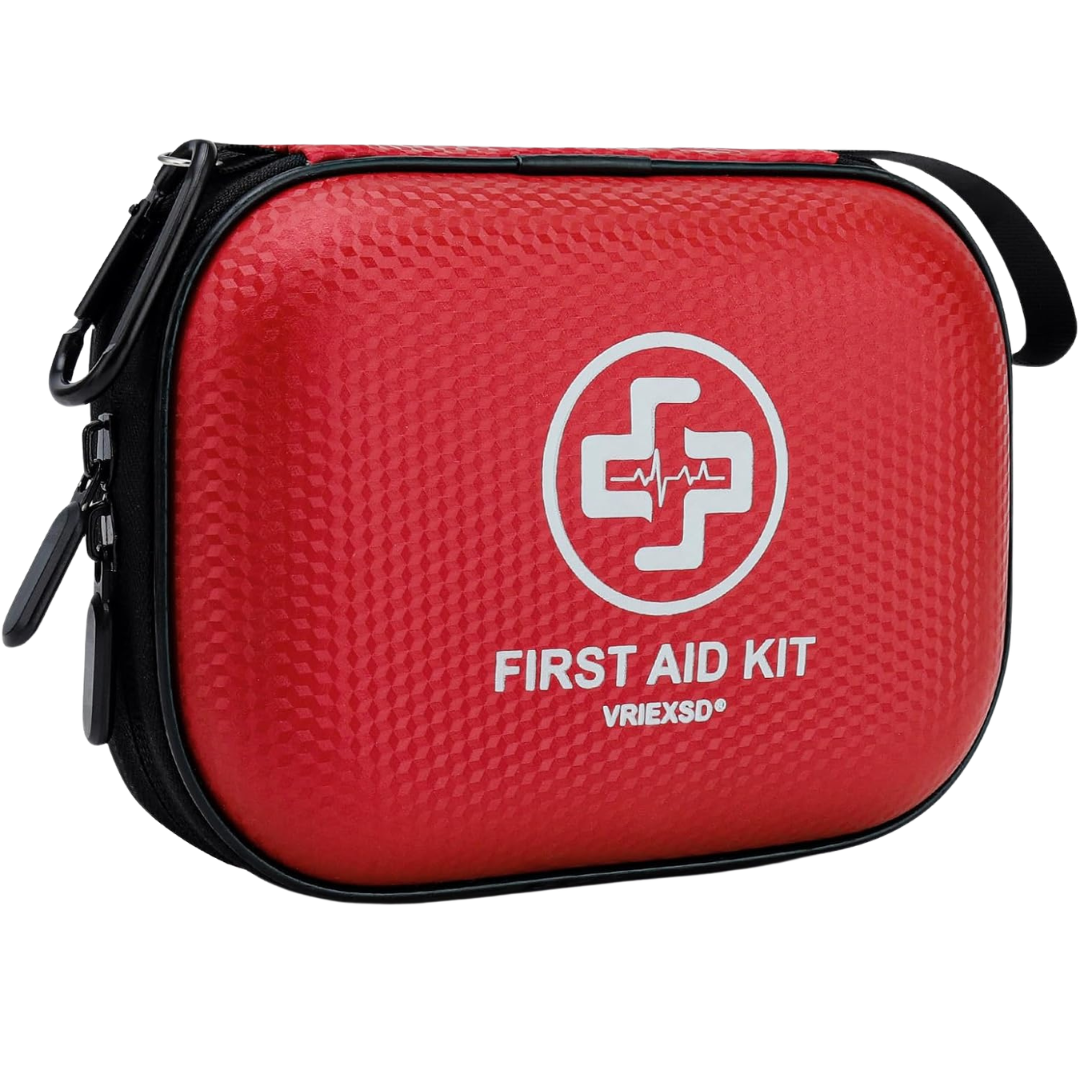 Mini First Aid 150-Piece Small Waterproof Hard Shell Medical Kit