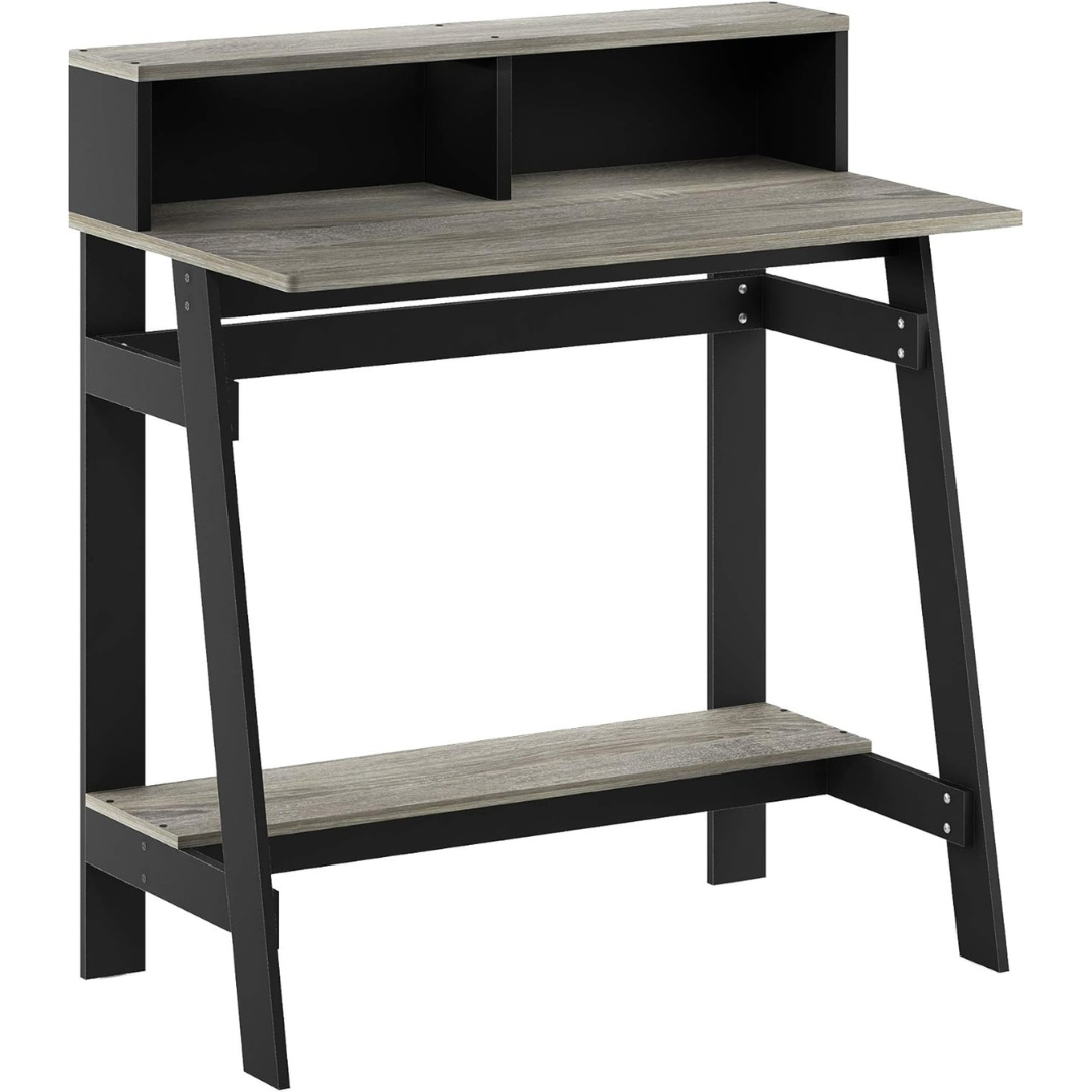 Furinno 14054BK/GYW Simplistic A Frame Computer Desk