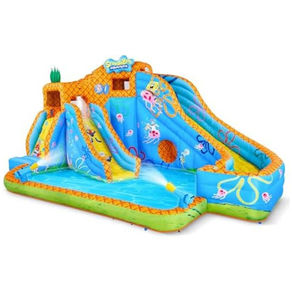 SUNNY & FUN Spongebob Deluxe Inflatable Water Slide Park