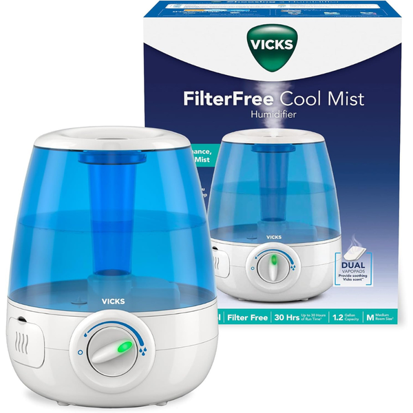 Vicks Filter-Free Ultrasonic Cool Mist 1.2 Gallon Humidifier